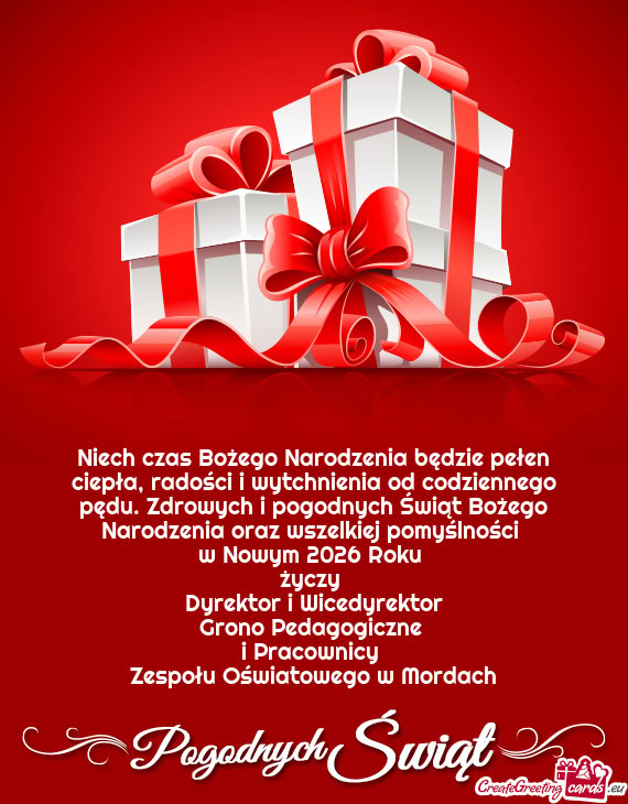 Dyrektor i Wicedyrektor Grono Pedagogiczne i Pracownicy Zespołu Oświatowego w Mordac