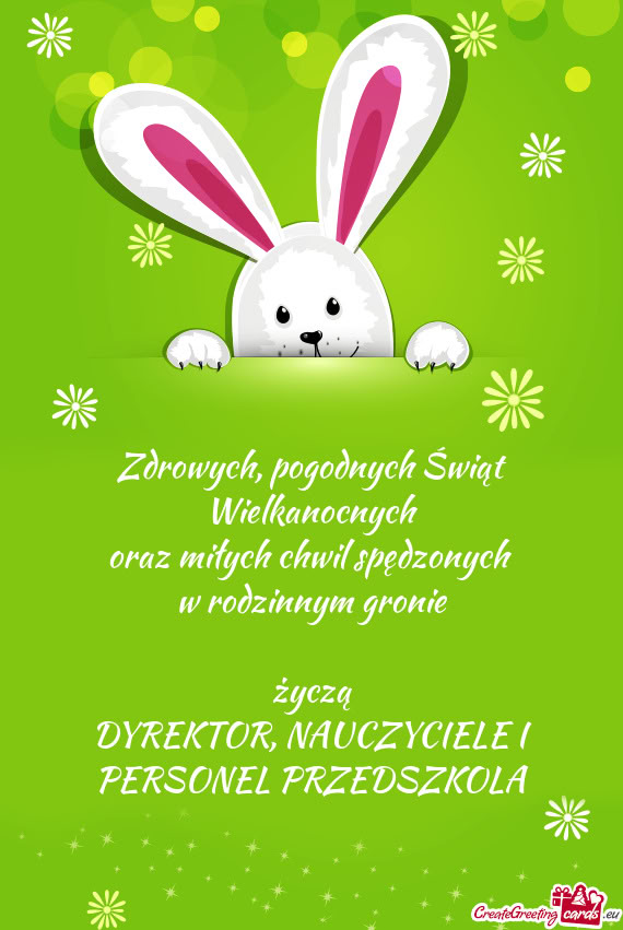 DYREKTOR, NAUCZYCIELE I PERSONEL PRZEDSZKOLA