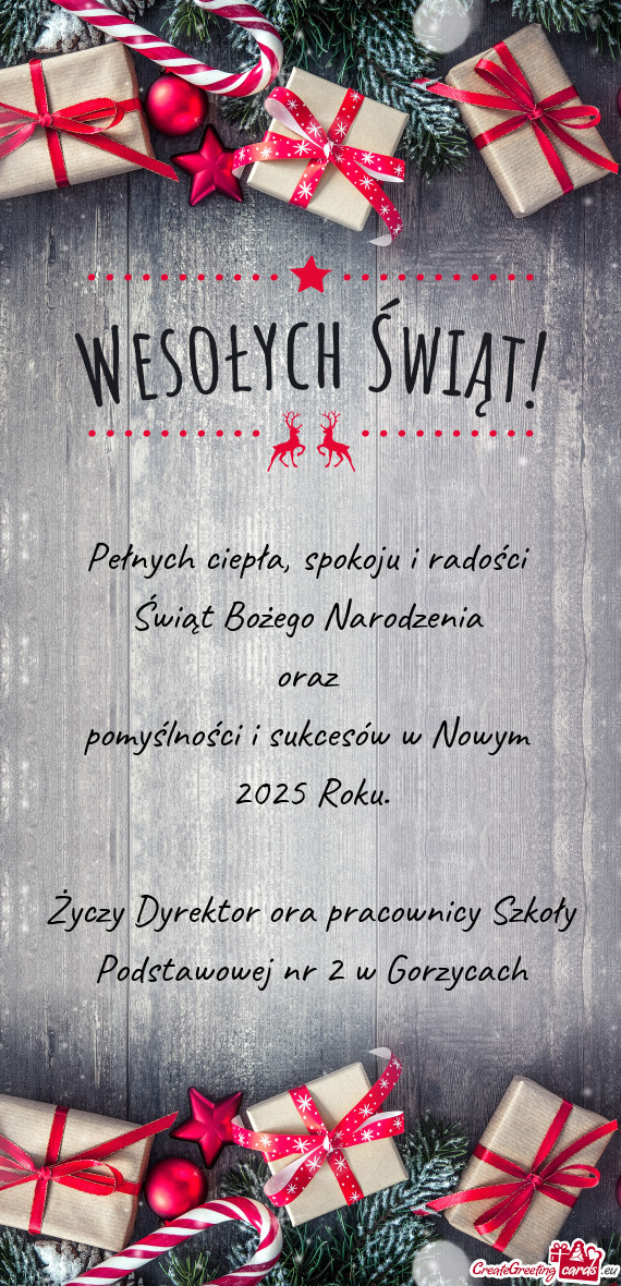 Dyrektor ora pracownicy Szkoły Podstawowej nr 2 w Gorzycach