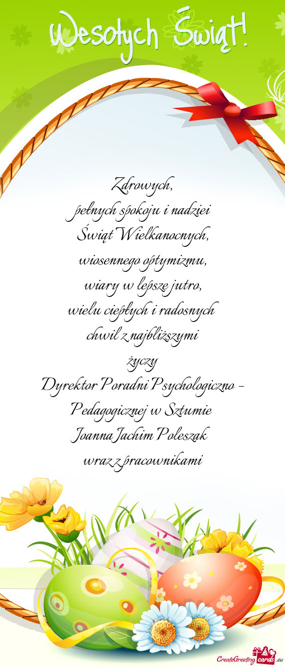 Dyrektor Poradni Psychologiczno – Pedagogicznej w Sztumie