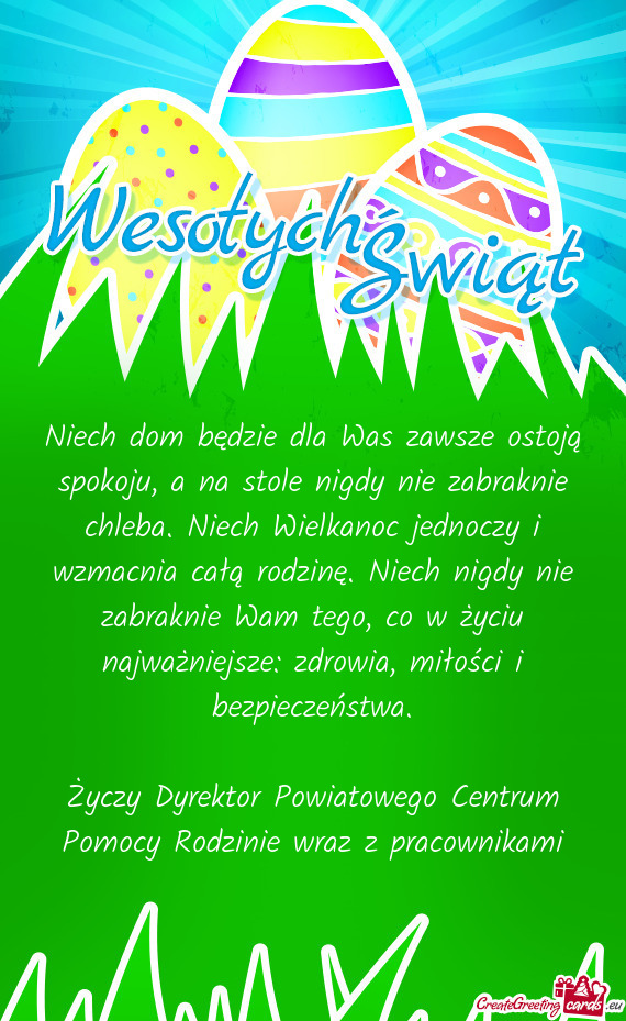 Dyrektor Powiatowego Centrum Pomocy Rodzinie wraz z pracownikami