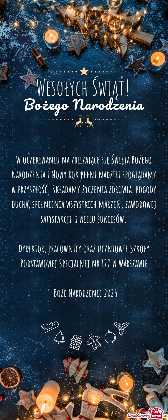 Dyrektor, pracownicy oraz uczniowie Szkoły Podstawowej Specjalnej nr 177 w Warszawie