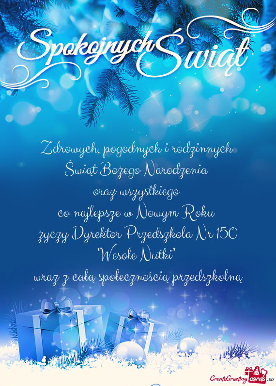 Dyrektor Przedszkola Nr 150 ""Wesołe Nutki""