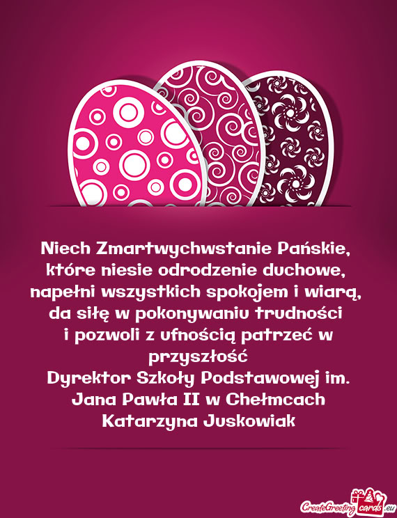 Dyrektor Szkoły Podstawowej im. Jana Pawła II w Chełmcach Katarzyna Juskowiak