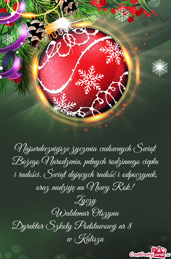 Dyrektor Szkoły Podstawowej nr 8   w Kaliszu