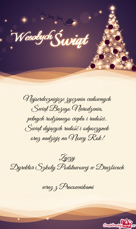 Dyrektor Szkoły Podstawowej w Drużbicach