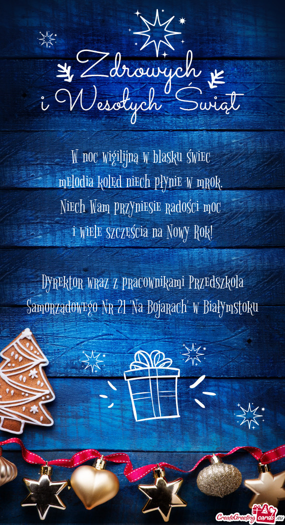 Dyrektor wraz z pracownikami Przedszkola Samorządowego Nr 21 "Na Bojarach" w Białymstoku