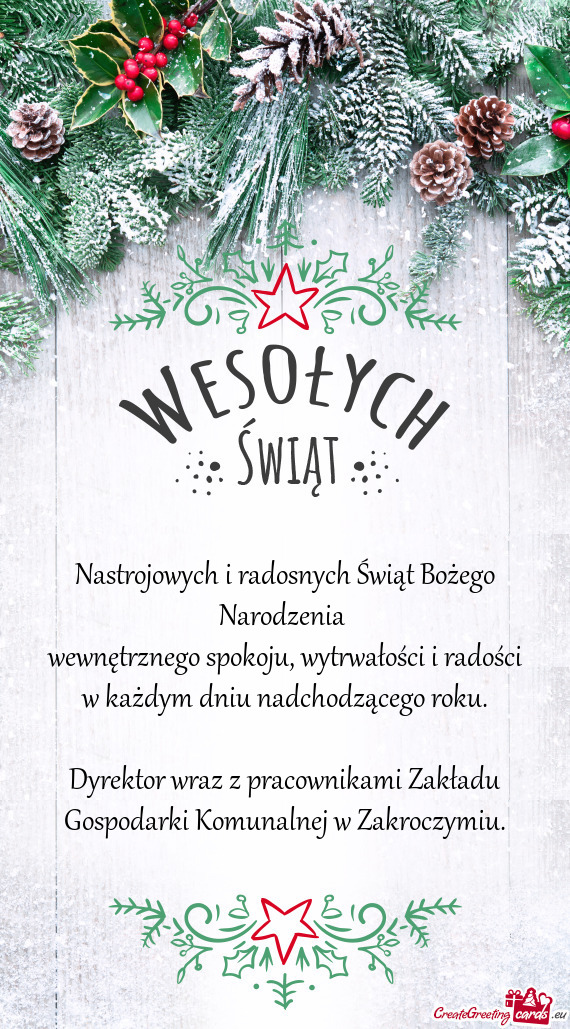 Dyrektor wraz z pracownikami Zakładu Gospodarki Komunalnej w Zakroczymiu