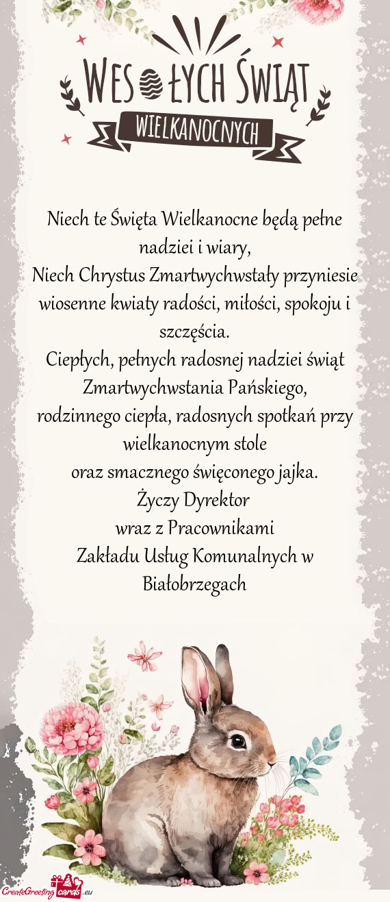 Dyrektor wraz z Pracownikami Zakładu Usług Komunalnych w Białobrzegach