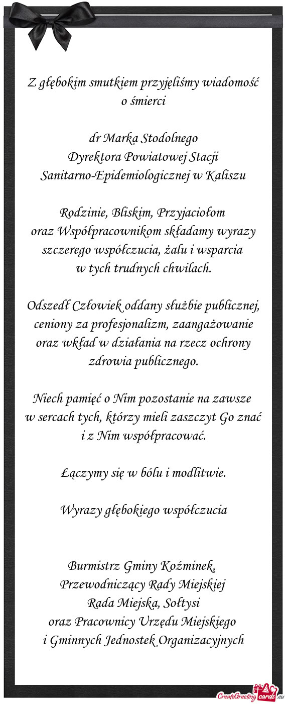 Dyrektora Powiatowej Stacji Sanitarno-Epidemiologicznej w Kaliszu