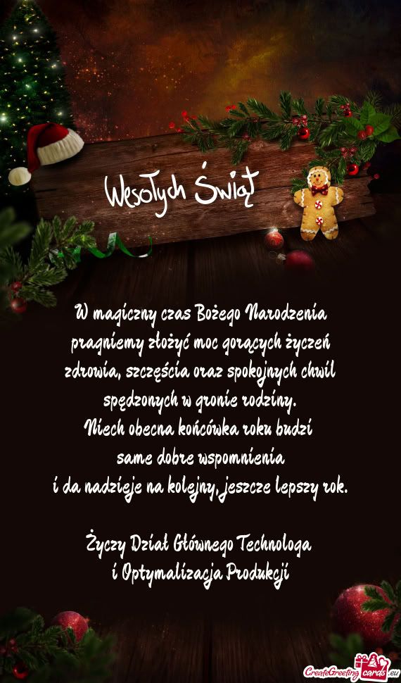 Dział Głównego Technologa i Optymalizacja Produkcji