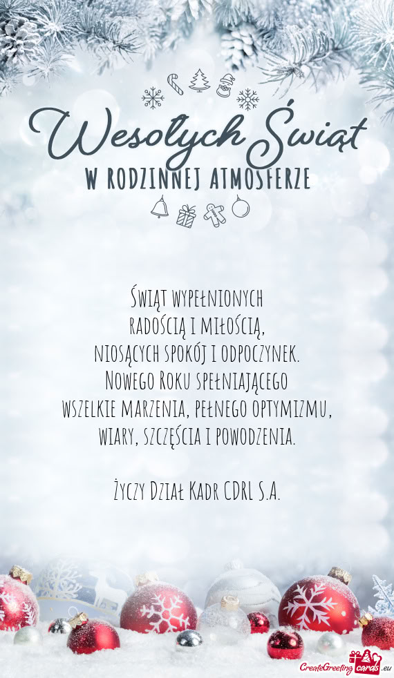 Dział Kadr CDRL S.A