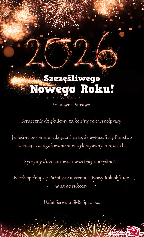 Dział Serwisu SMS Sp. z o.o