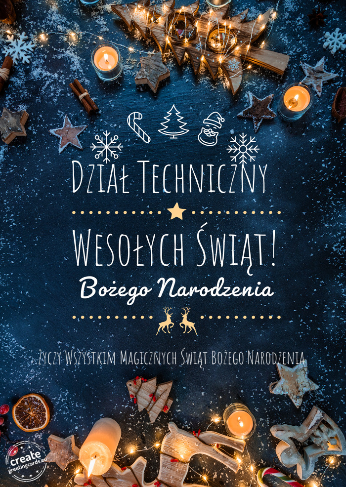 Dział Techniczny Wesołych Świąt Wszystkim Magicznych Świąt Bożego Narodzenia