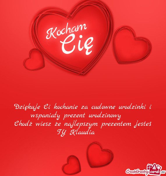 Dziękuje Ci kochanie za cudowne urodzinki i wspaniały prezent urodzinowy😘🤗🥰😘