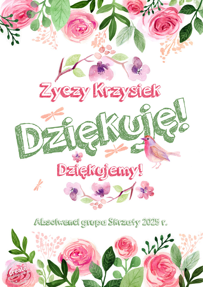 Dziękuje Dziękujemy! Absolwenci grupa Skrzaty 2025 r