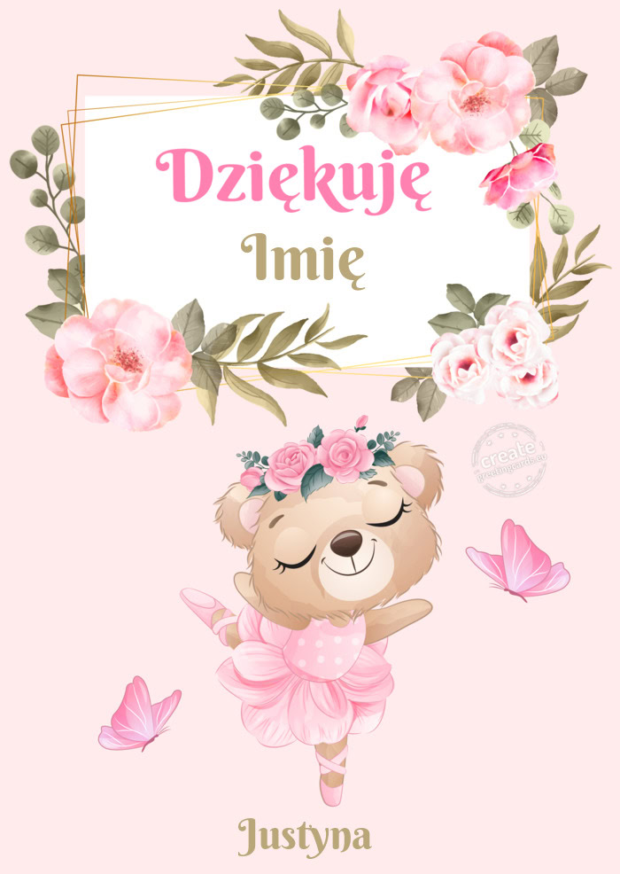 Dziękuję ImięJustyna