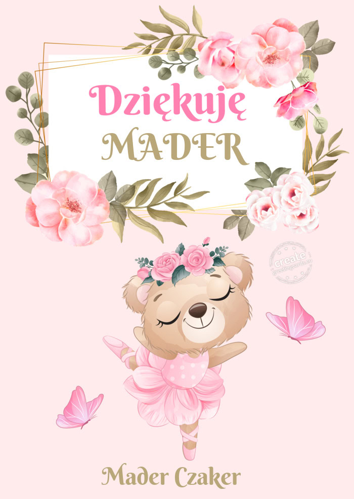 Dziękuję MADERMader Czaker