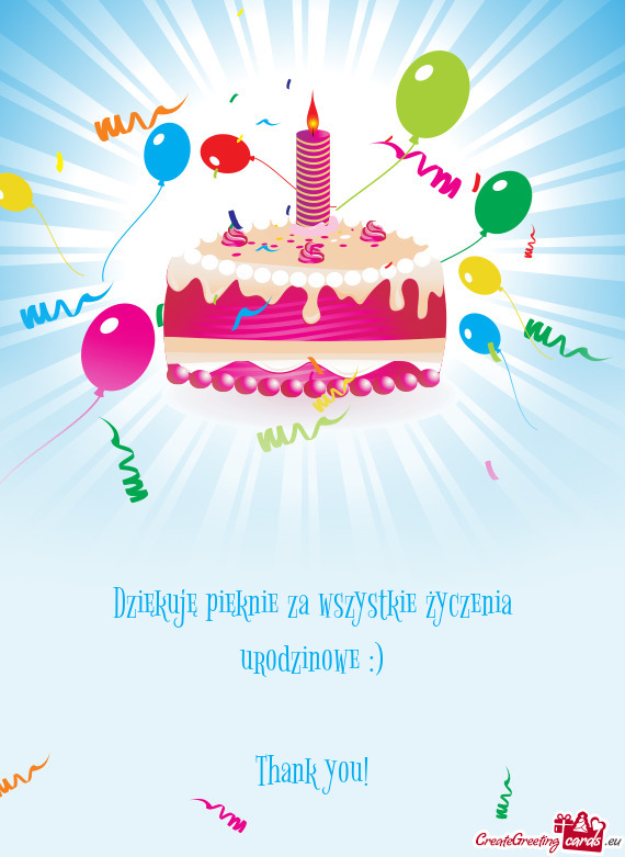 Dziękuję pięknie za wszystkie życzenia urodzinowe :)