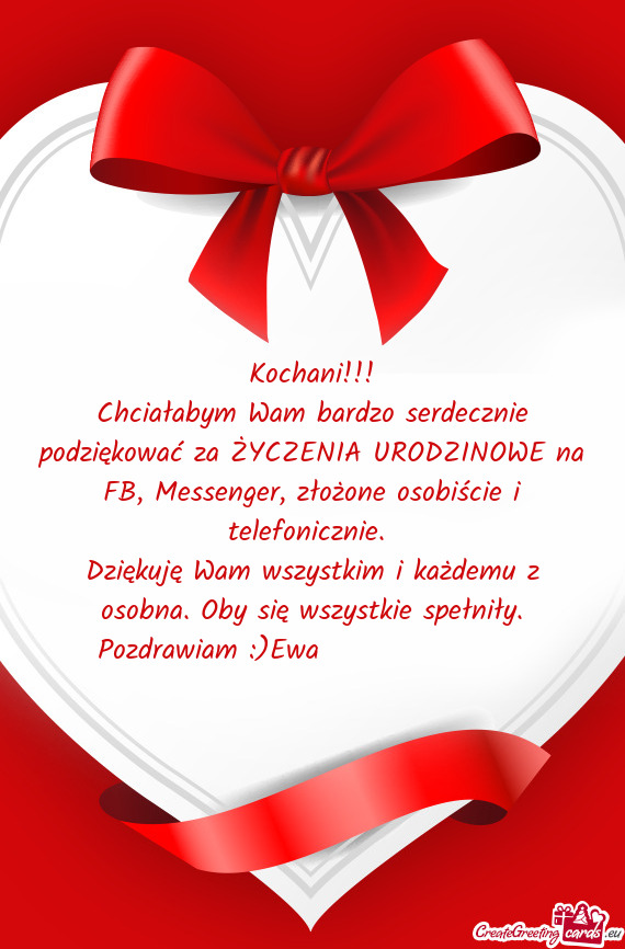 Dziękuję Wam wszystkim i każdemu z osobna. Oby się wszystkie spełniły. Pozdrawiam :)Ewa ❤️