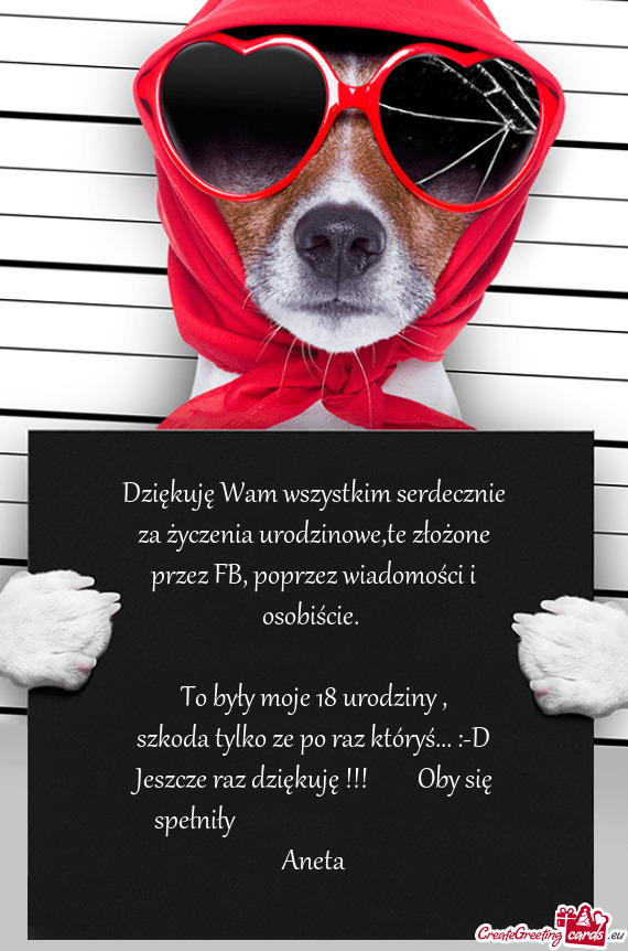 Dziękuję Wam wszystkim serdecznie za życzenia urodzinowe,te złożone przez FB, poprzez wiadomoś