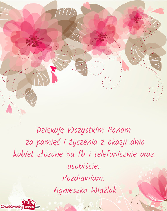 Dziękuję Wszystkim Panom