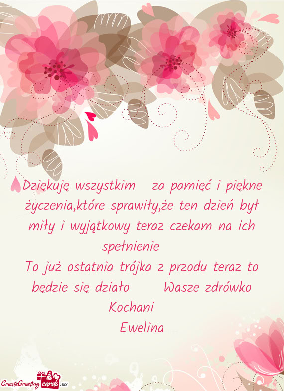 Dziękuję wszystkim🤗 za pamięć i piękne życzenia,które sprawiły,że ten dzień był miły