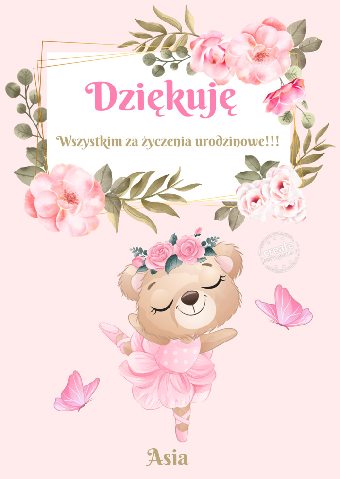 Dziękuję Wszystkim za życzenia urodzinowe!!!Asia