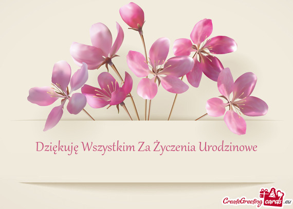 Dziękuję Wszystkim Za Życzenia Urodzinowe