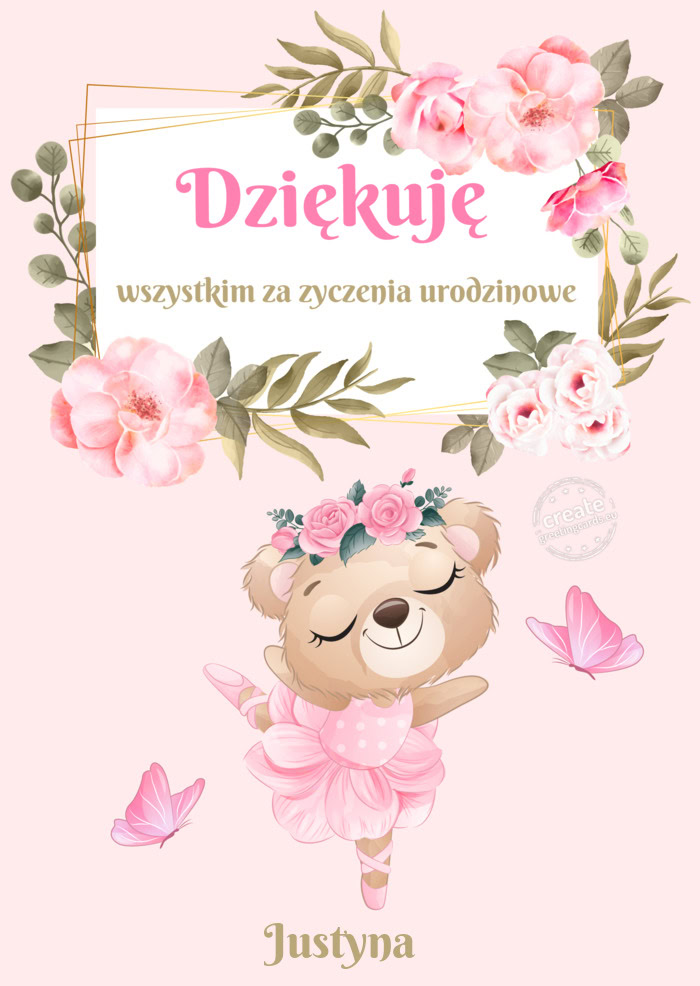 Dziękuję wszystkim za zyczenia urodzinoweJustyna