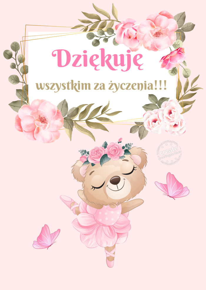 Dziękuję wszystkim za życzenia!!!