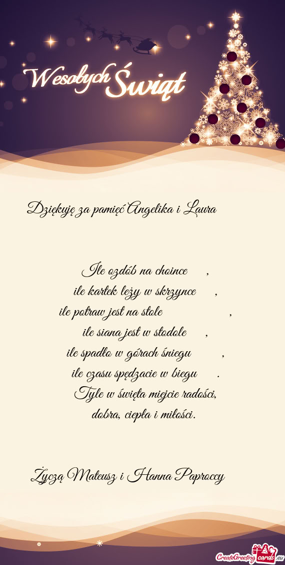 Dziękuję za pamięć Angelika i Laura🎄☺️