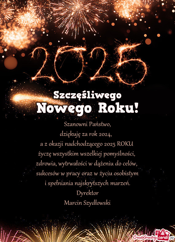 Dziękuję za rok 2024