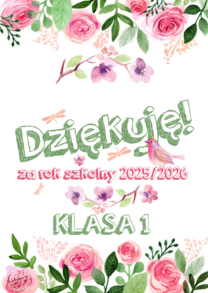 Dziękuje za rok szkolny 2025/2026 KLASA 1