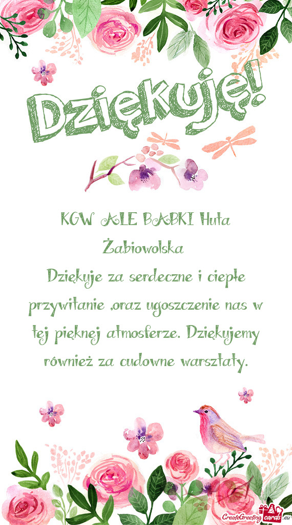 Dziękuje za serdeczne i ciepłe przywitanie ,oraz ugoszczenie nas w tej pięknej atmosferze. Dzięk