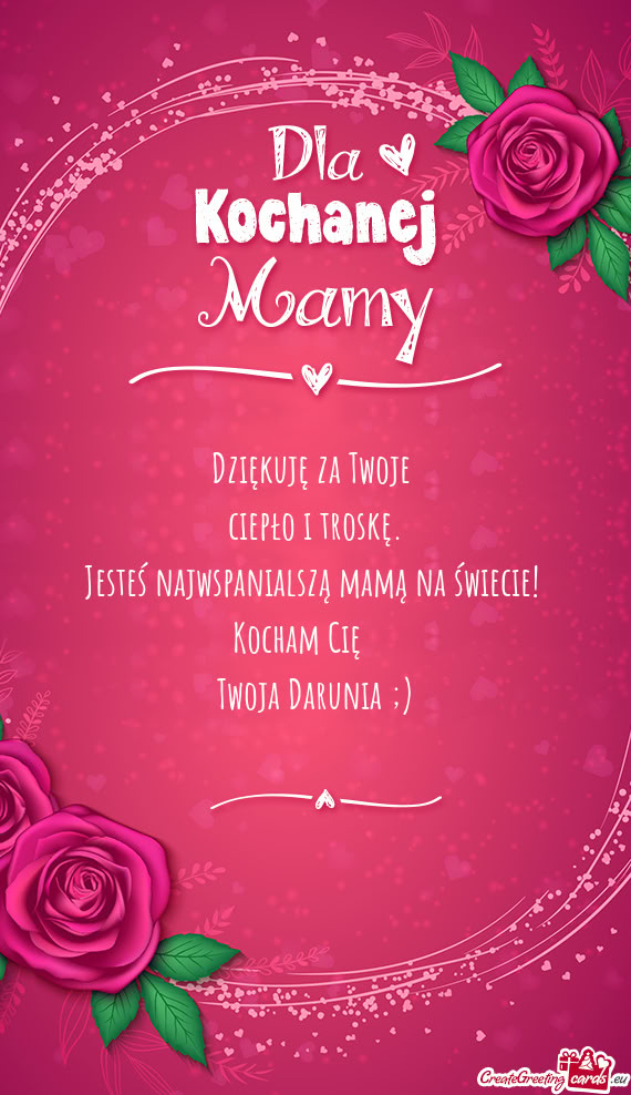 Dziękuję za Twoje