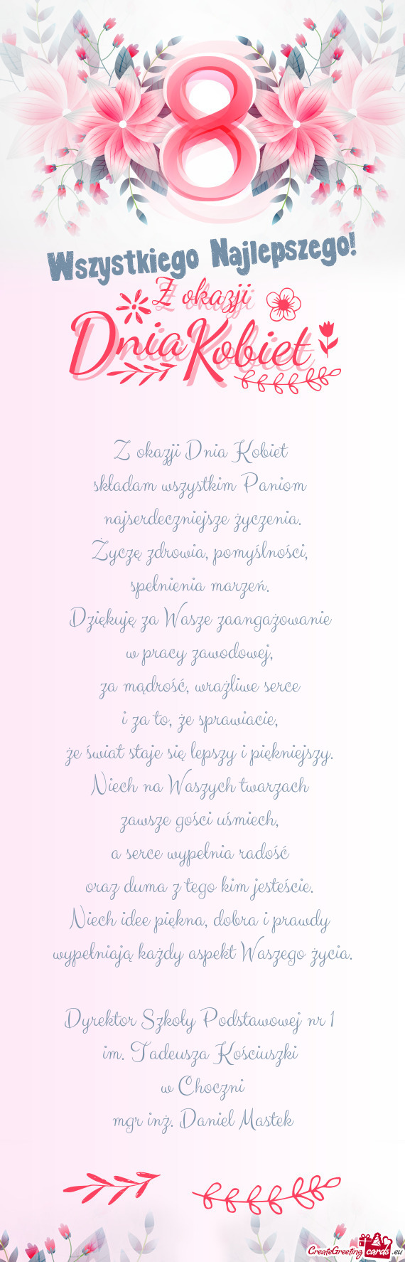 Dziękuję za Wasze zaangażowanie