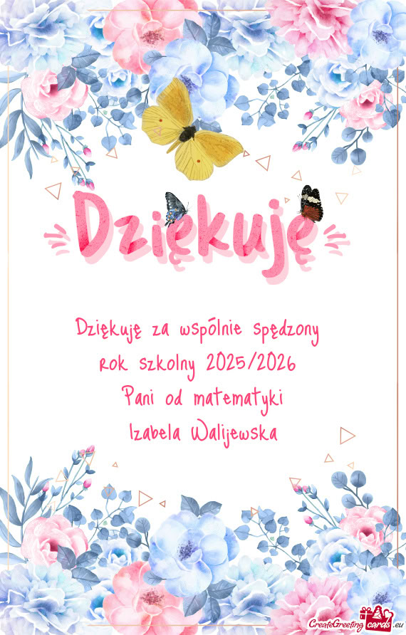 Dziękuję za wspólnie spędzony