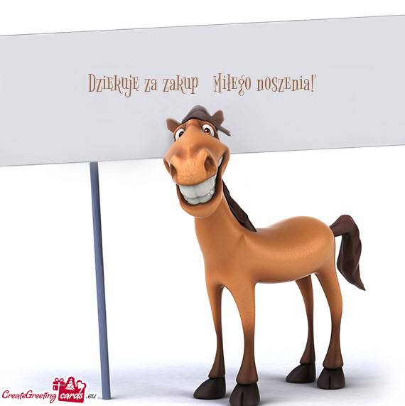 Dziękuję za zakup 💛 Miłego noszenia!”