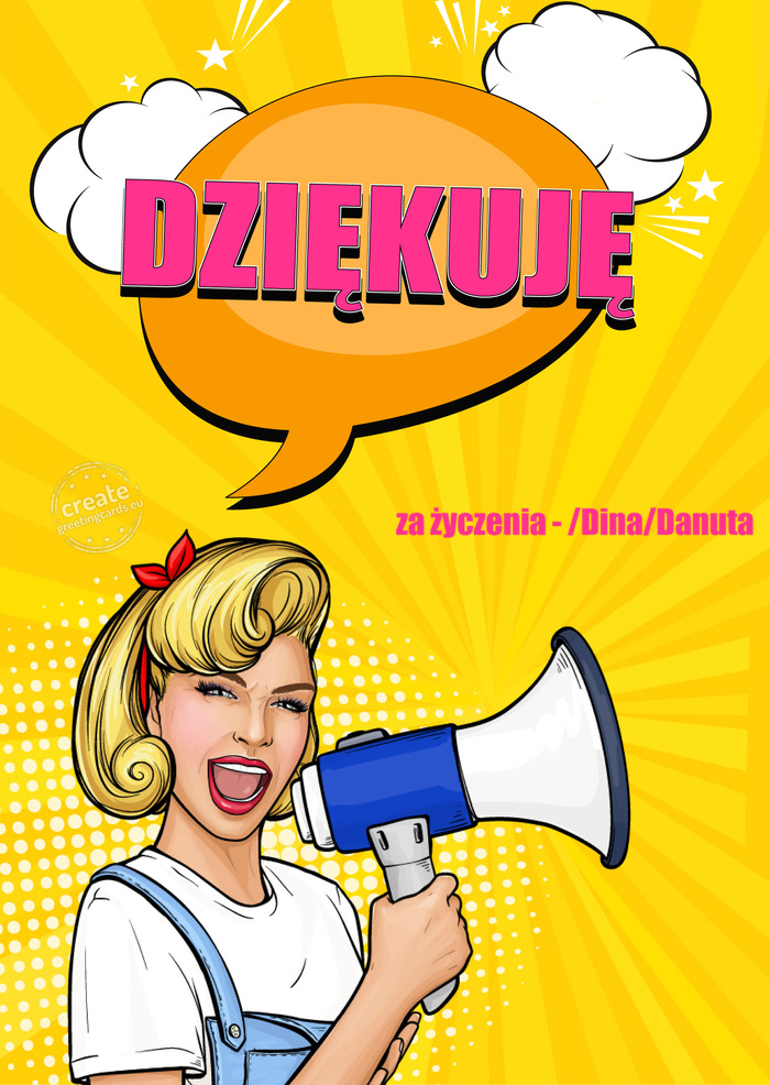 Dziękuję za życzenia - /Dina/Danuta