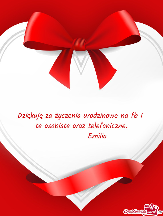 Dziękuję za życzenia urodzinowe na fb i   te osobiste oraz telefoniczne.