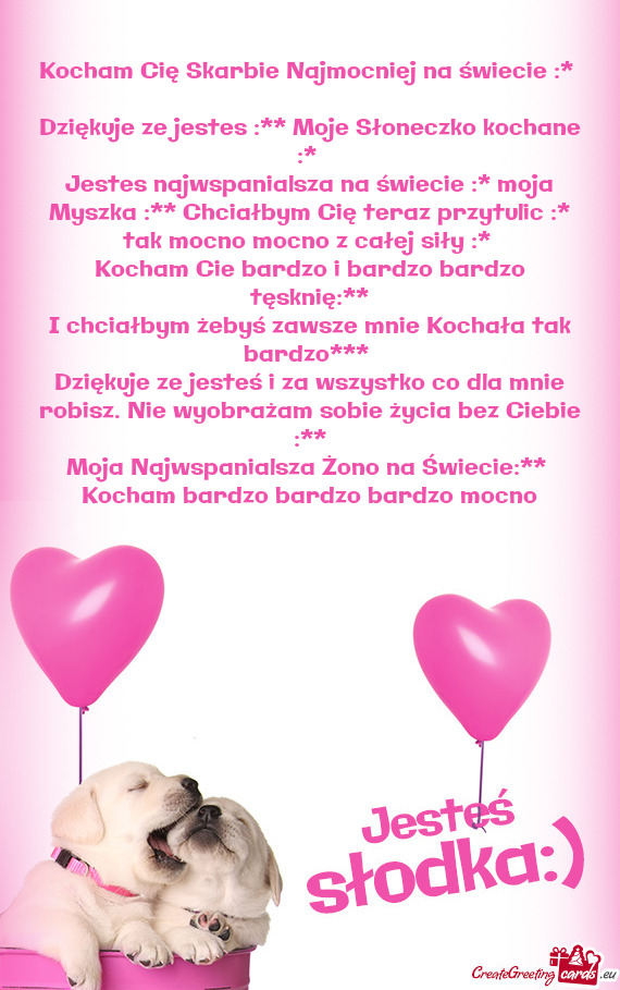 Dziękuje ze jestes :** Moje Słoneczko kochane