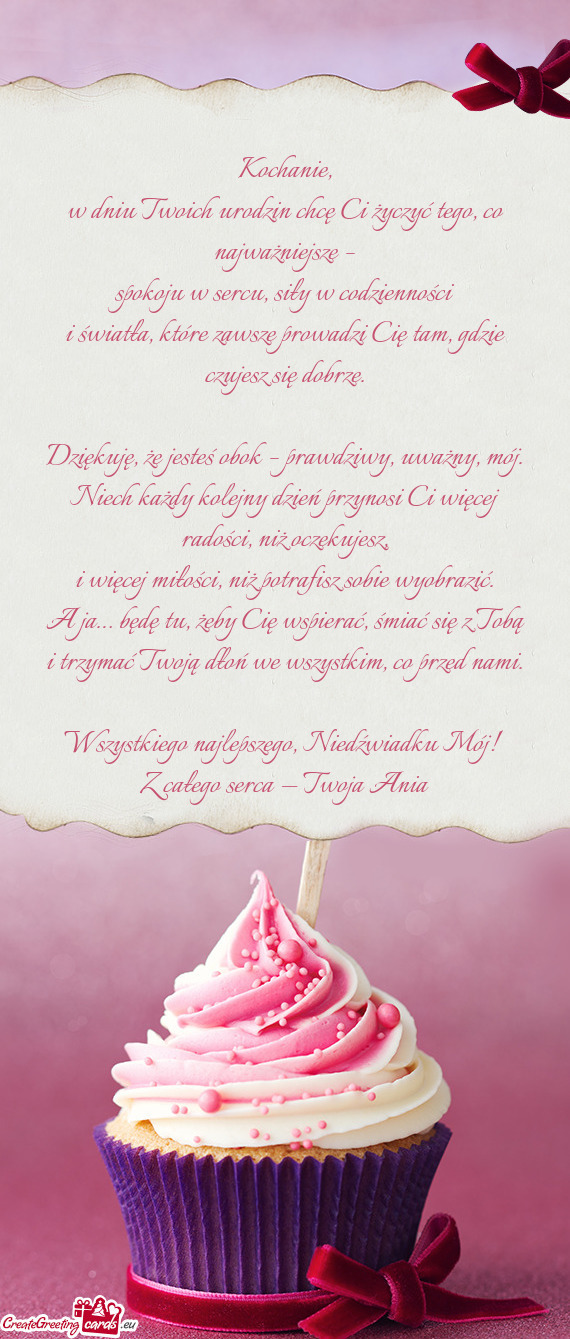 Dziękuję, że jesteś obok – prawdziwy, uważny, mój