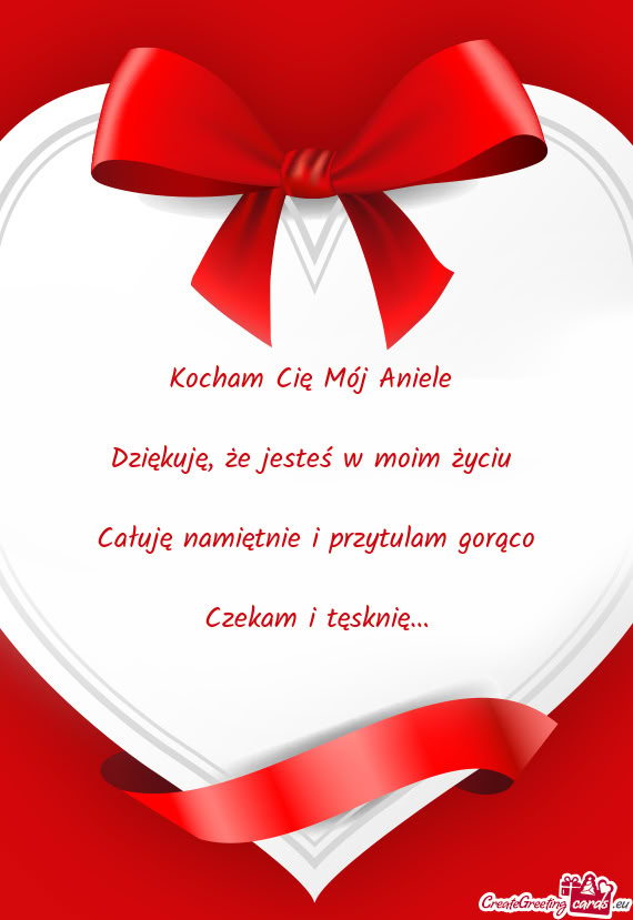 Dziękuję, że jesteś w moim życiu