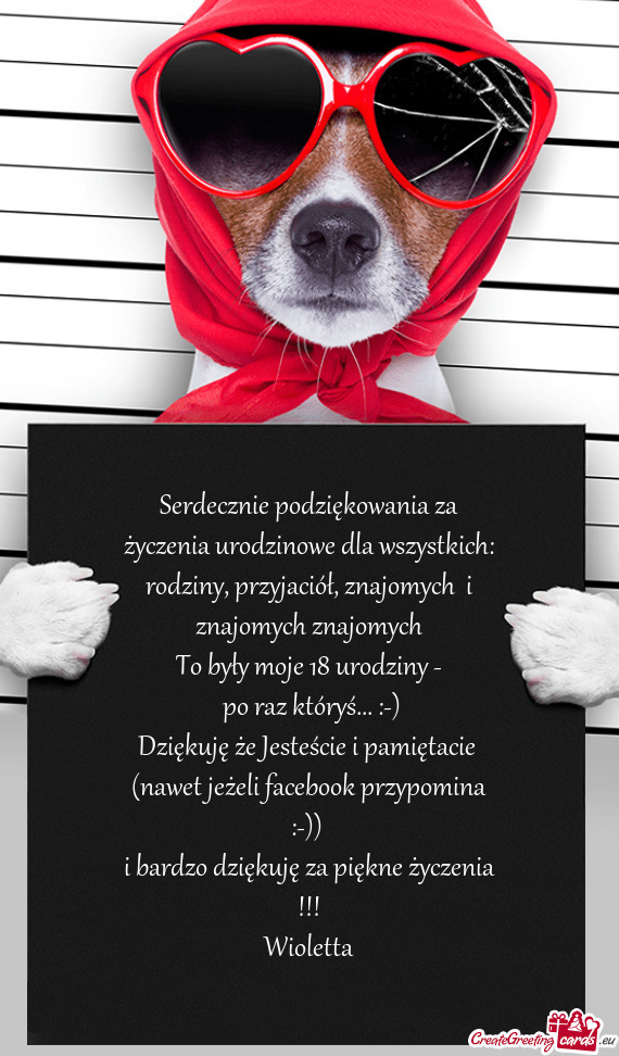 ) Dziękuję że Jesteście i pamiętacie (nawet jeżeli facebook przypomina