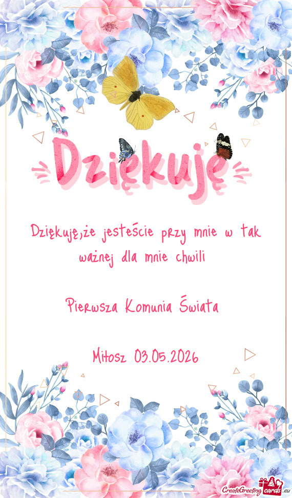 Dziękuję,że jesteście przy mnie w tak ważnej dla mnie chwili