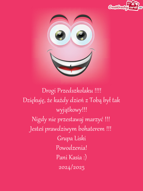 Dziękuję, że każdy dzień z Tobą był tak wyjątkowy