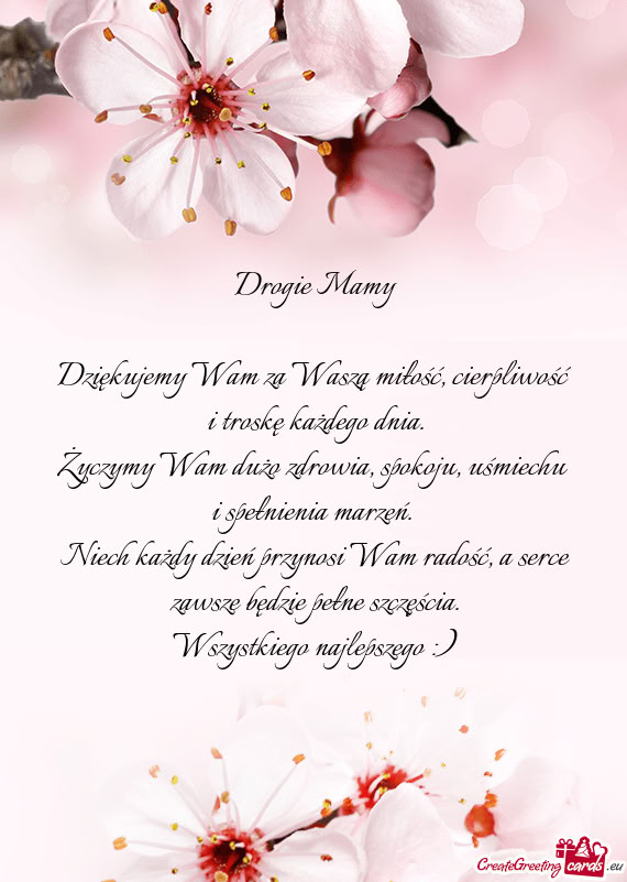 Dziękujemy Wam za Waszą miłość, cierpliwość