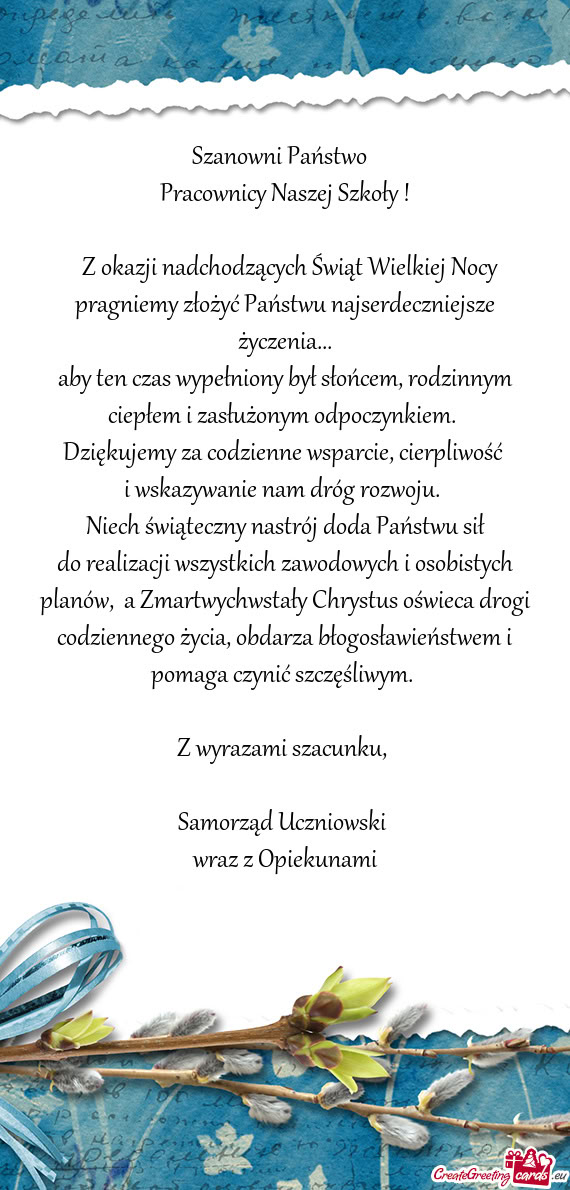 Dziękujemy za codzienne wsparcie, cierpliwość