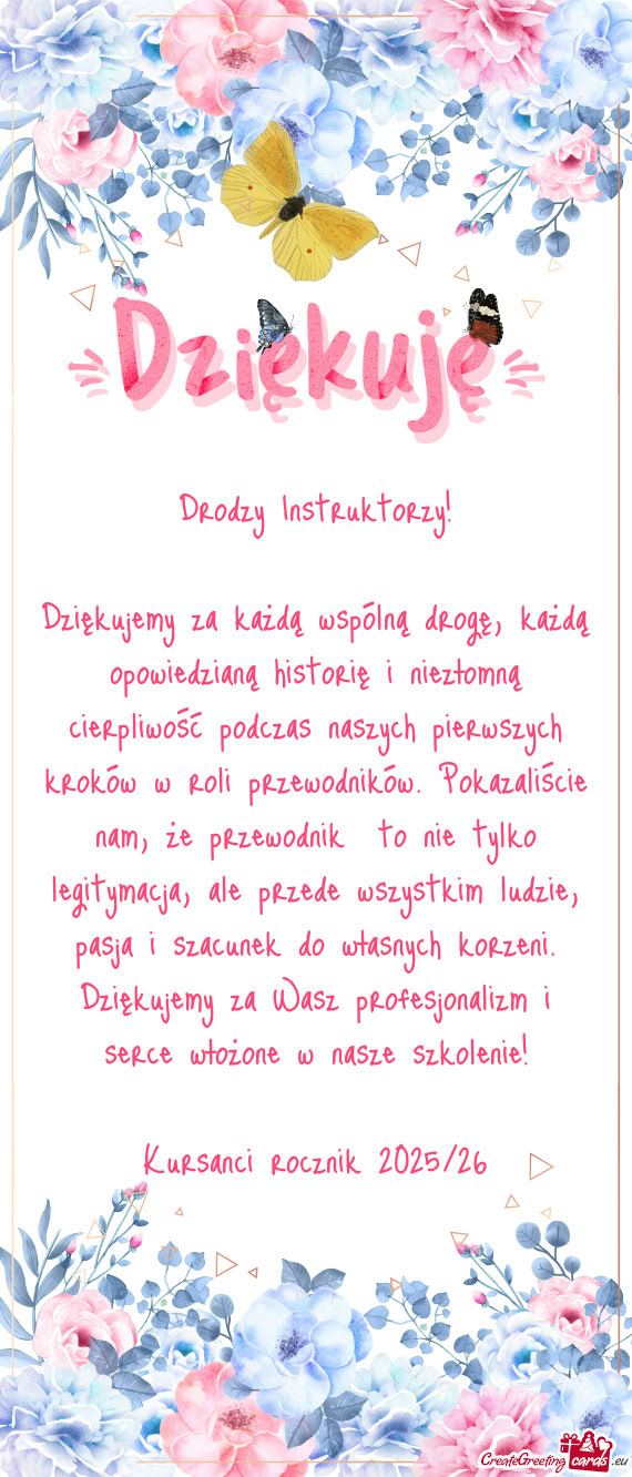 Dziękujemy za każdą wspólną drogę, każdą opowiedzianą historię i niezłomną cierpliwość